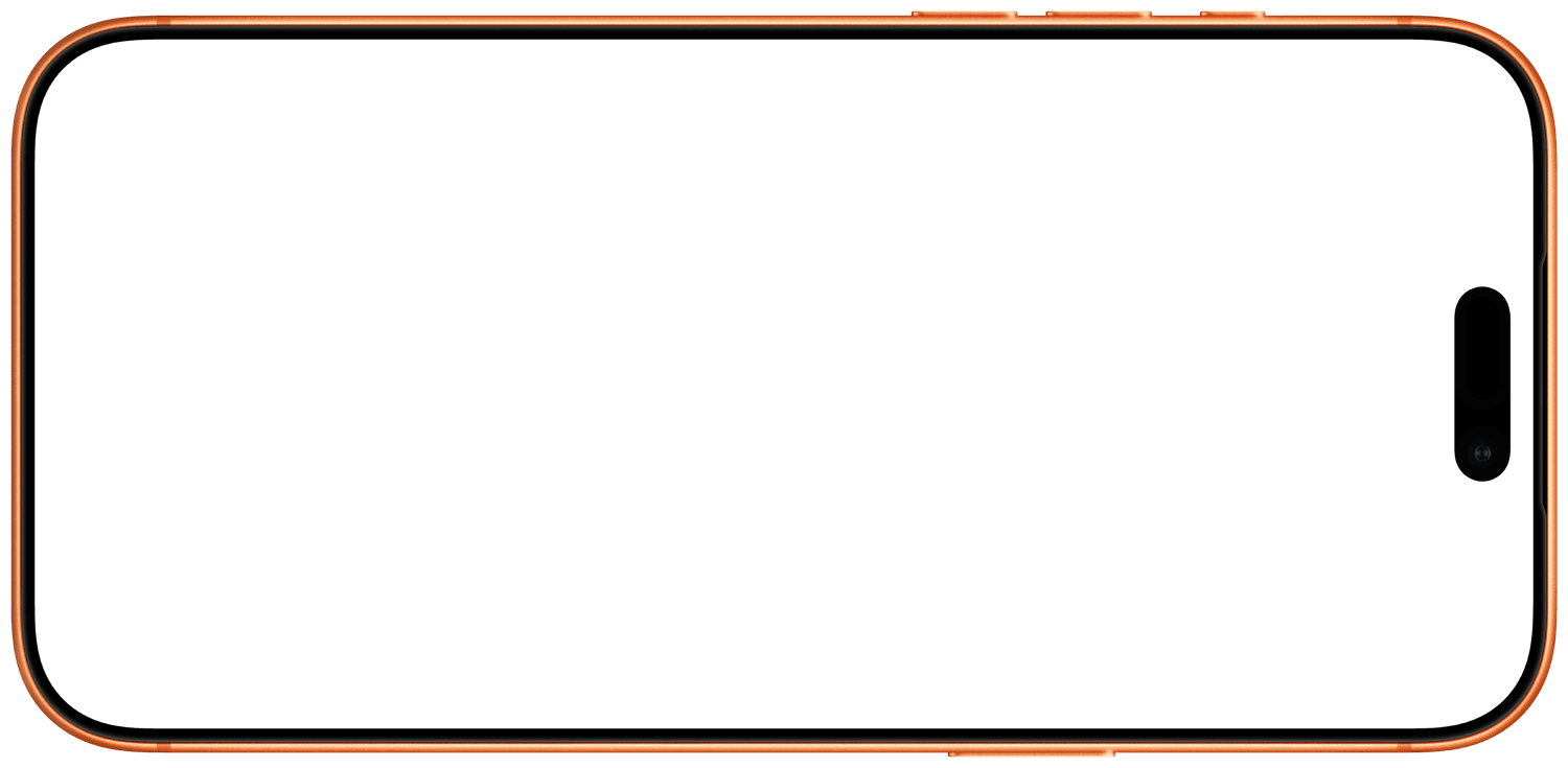 iPhone in landscape